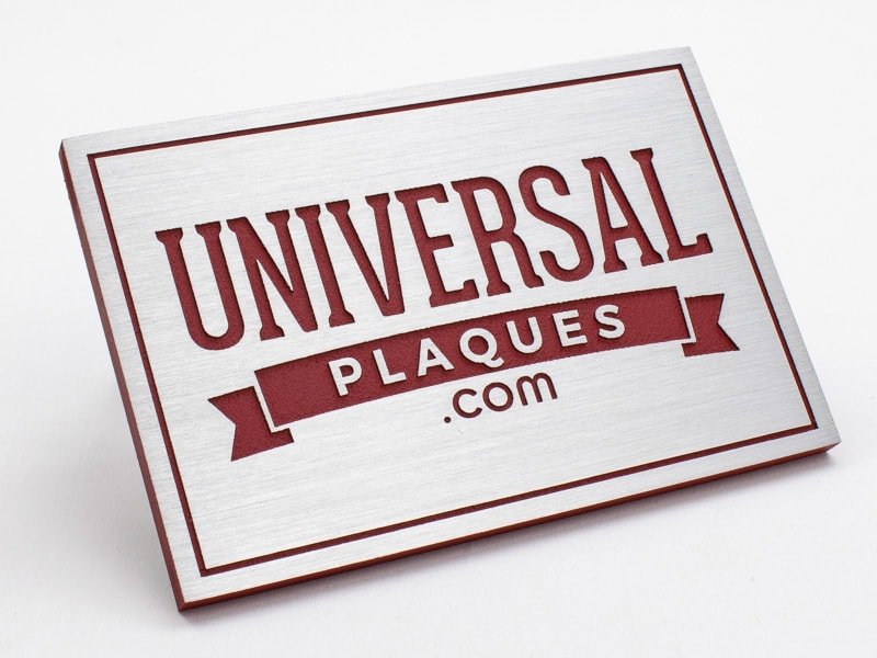 brushed aluminum plaque