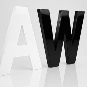 Affordable Black / White Acrylic